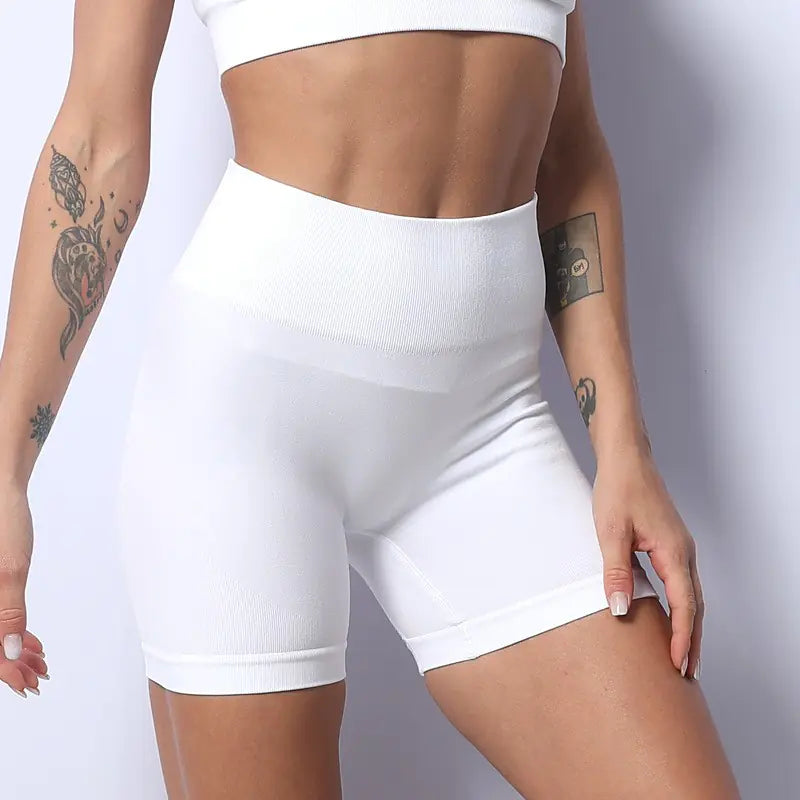 High-Waist Seamless Yoga Pants for Women Fitness Shorts