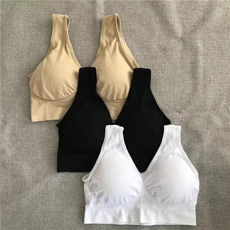 Seamless Wireless Yoga Nursing Bra for Plus Sizes