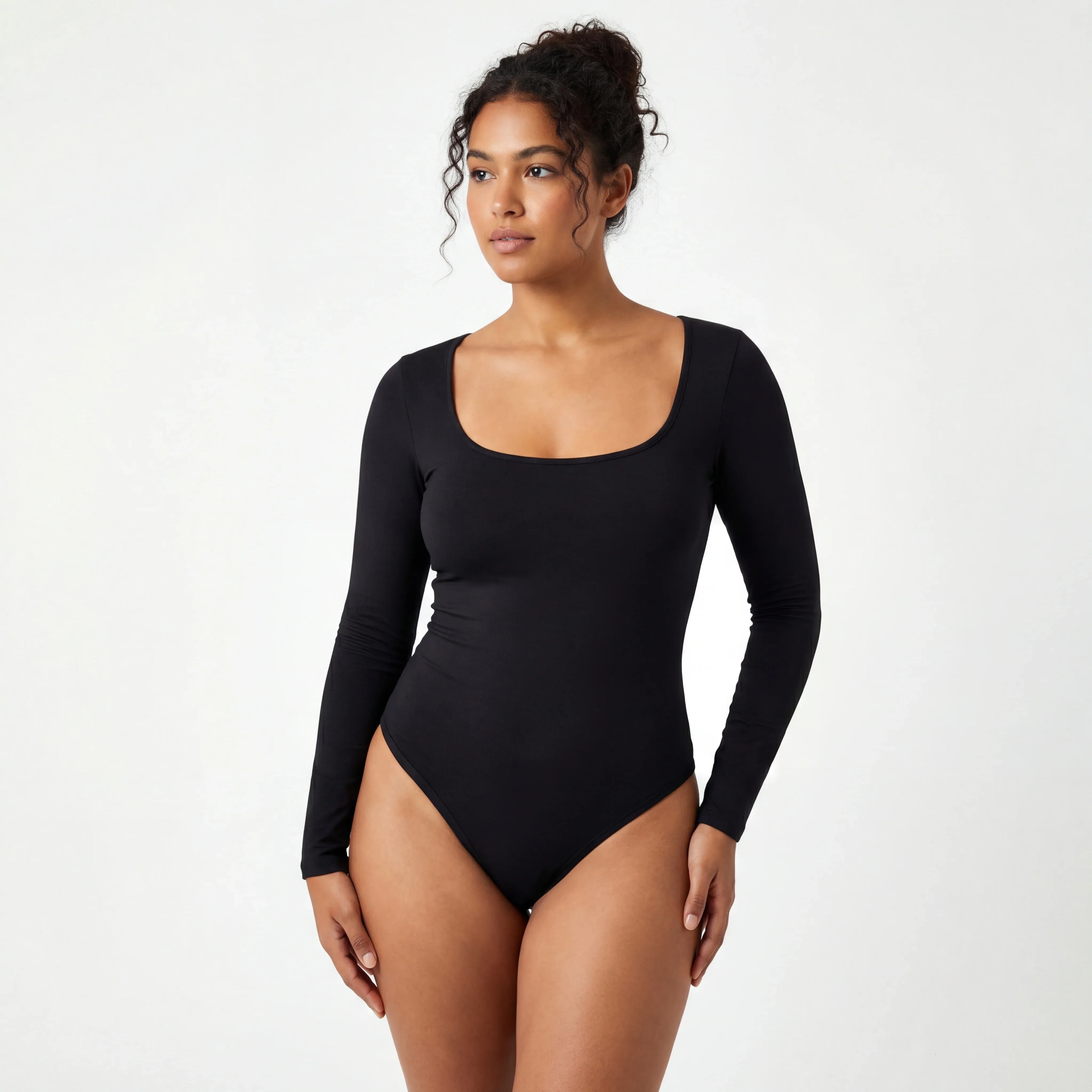 U Neck Slim Fit Jumpsuit - Wshape