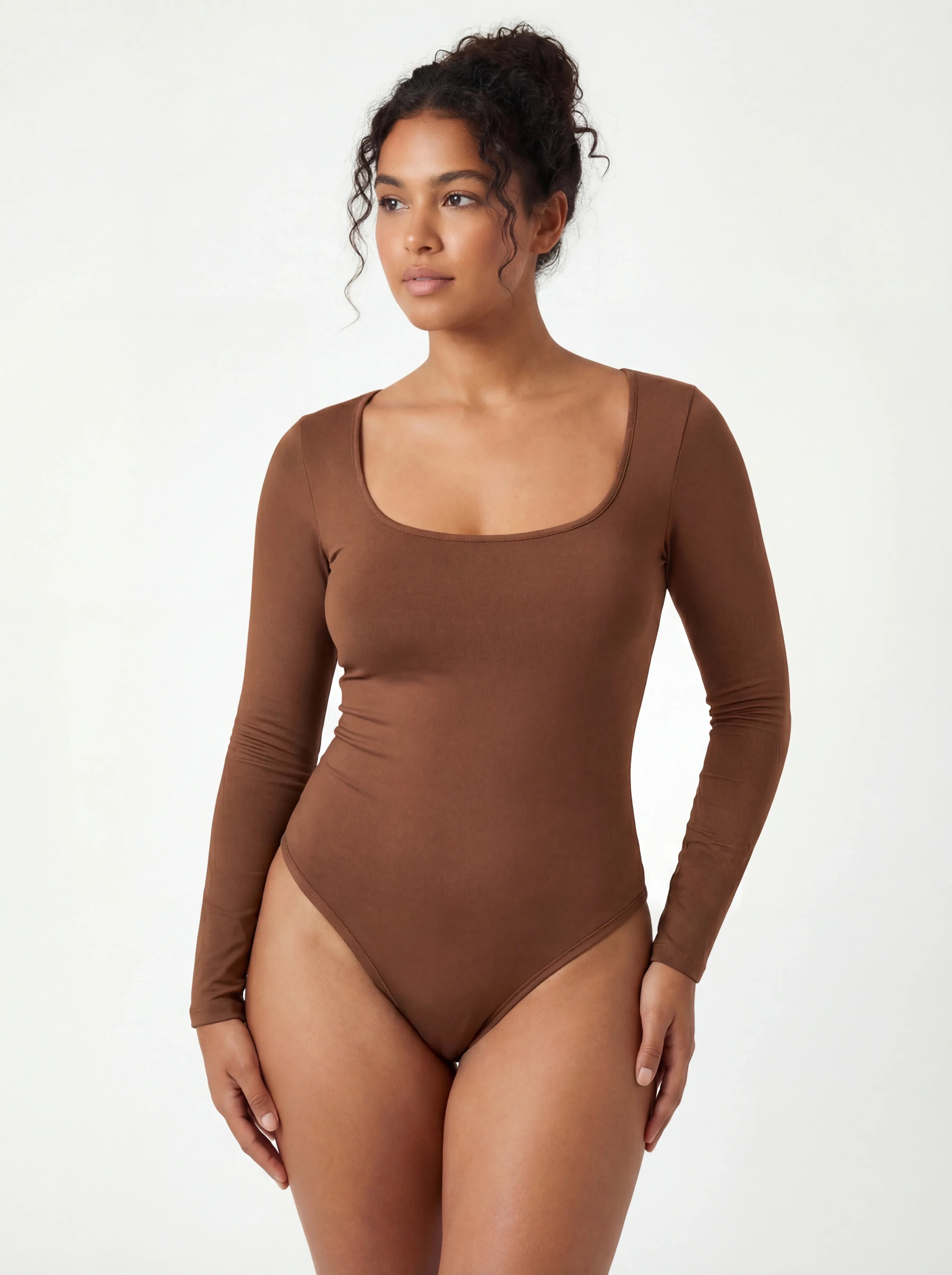 U Neck Slim Fit Jumpsuit - Wshape