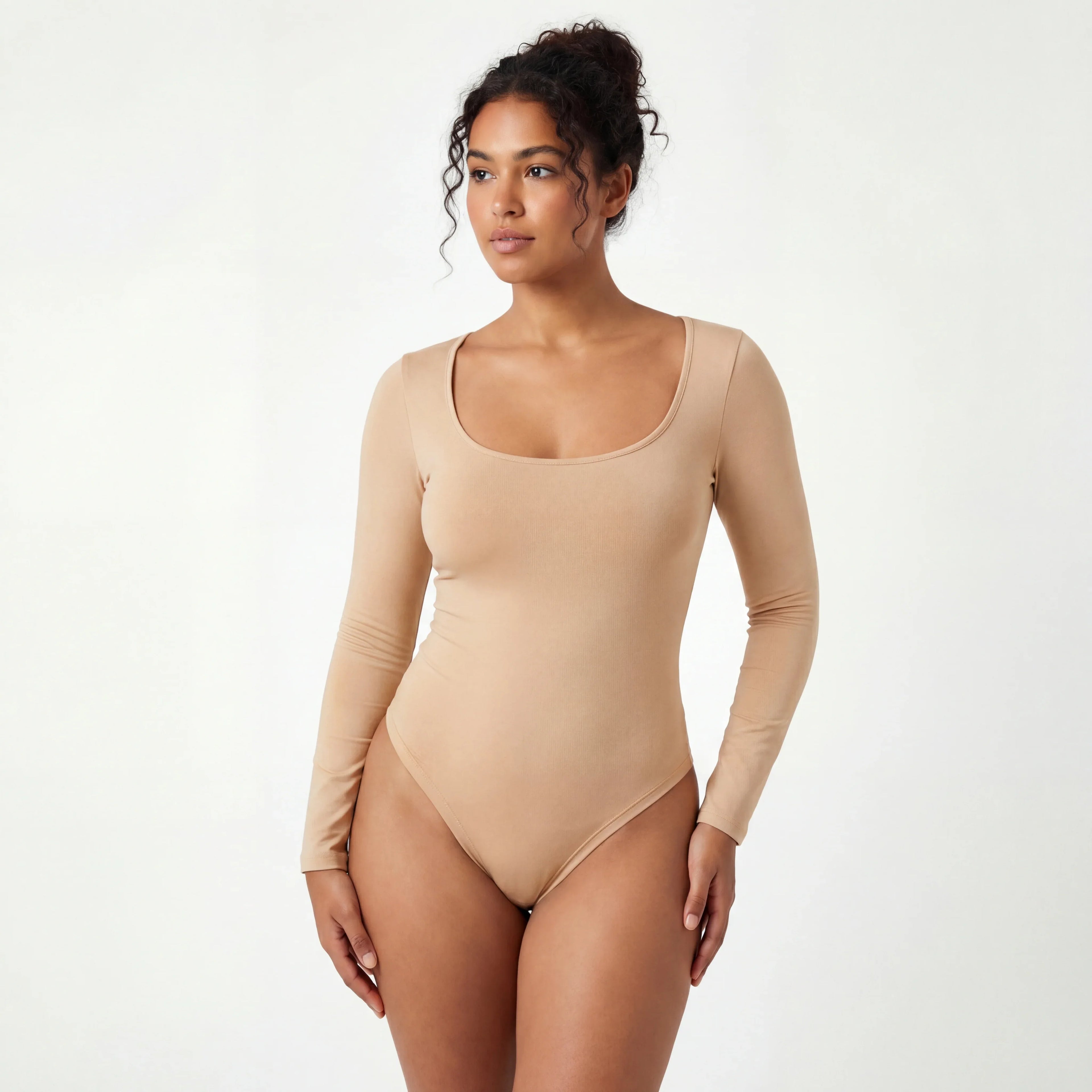 U Neck Slim Fit Jumpsuit - Wshape