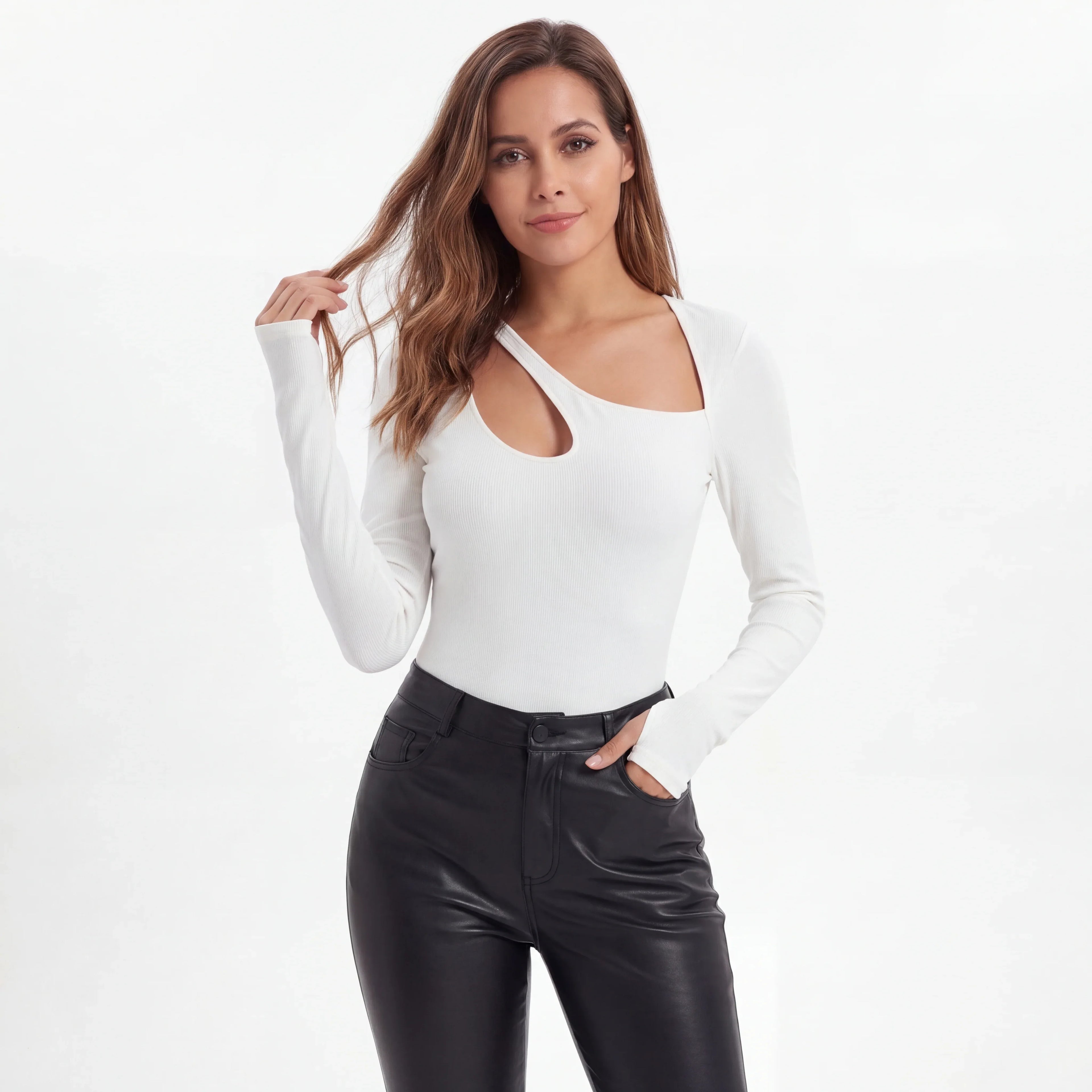 Stylish Asymmetric Jumpsuit - Wshape