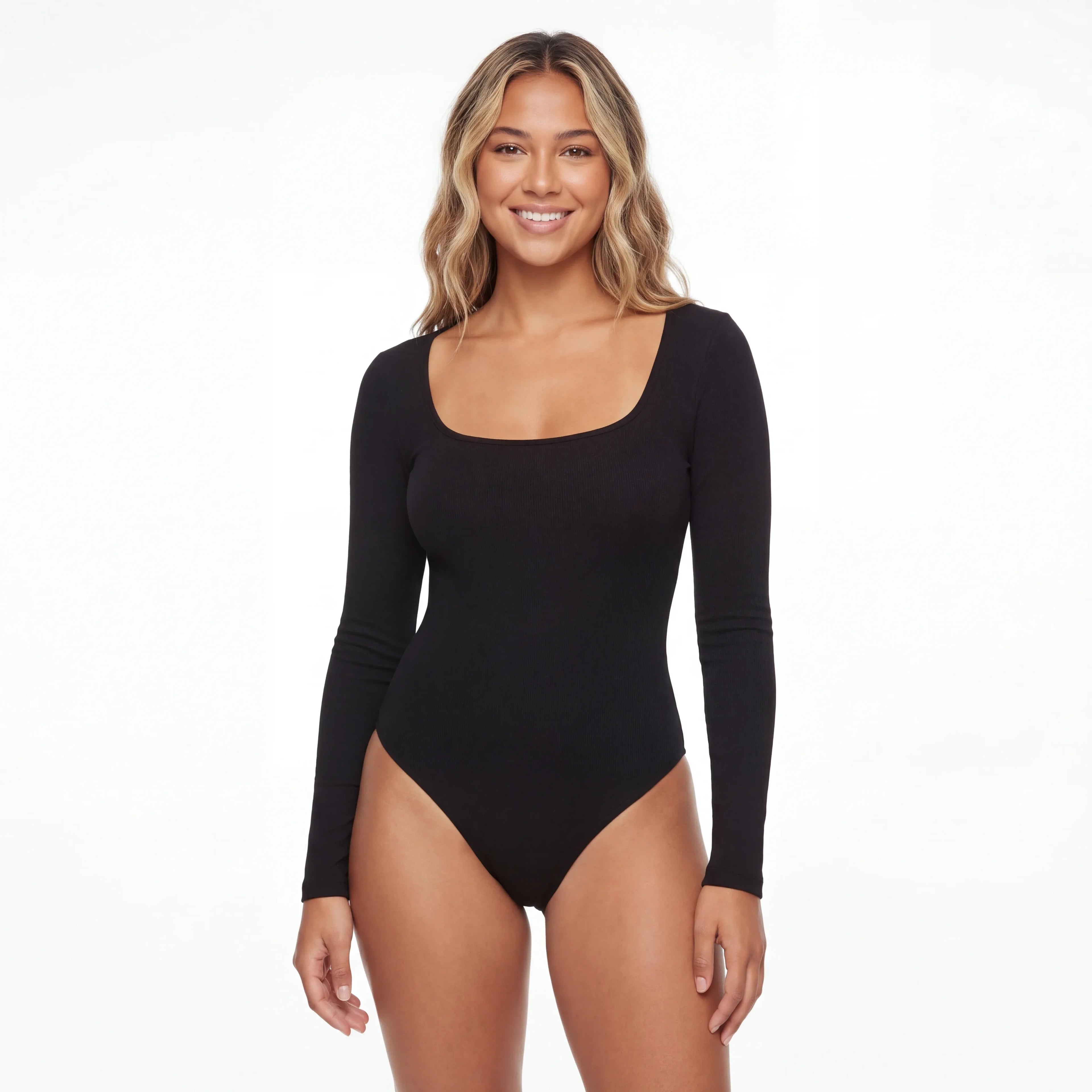 Sculpted Long Sleeve Jumpsuit - Wshape