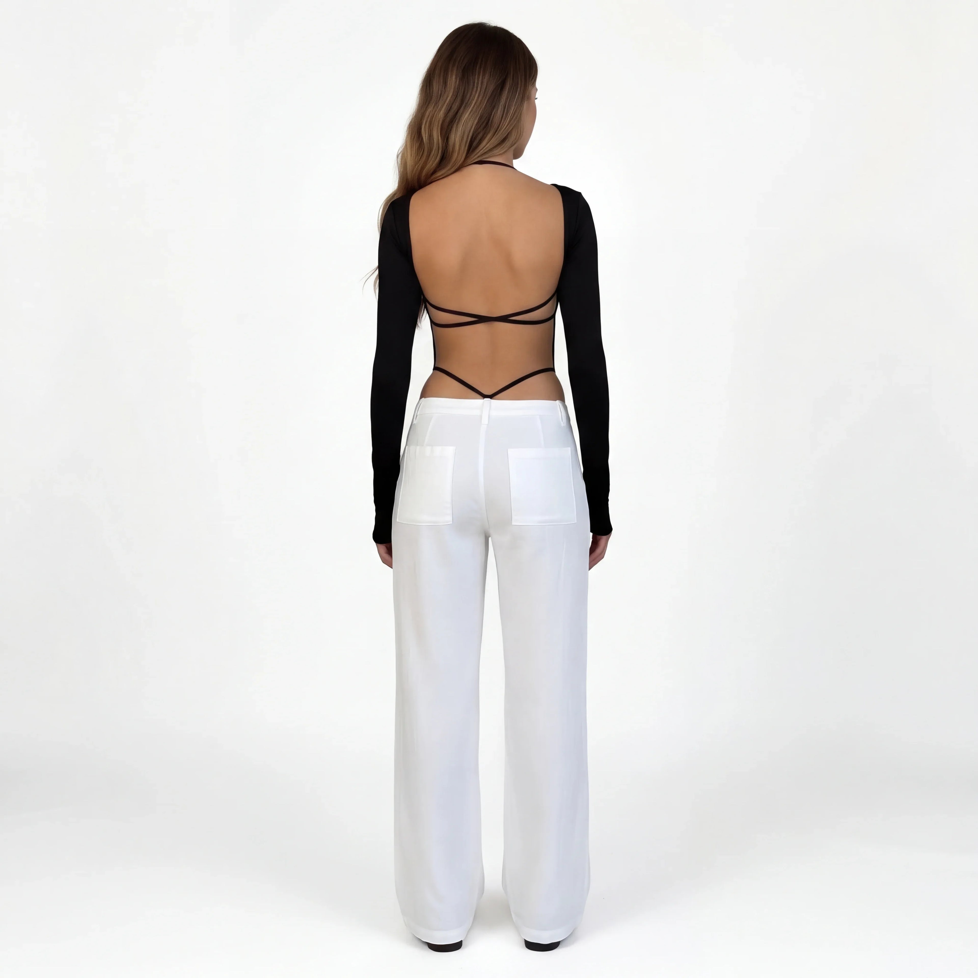 Sculpted Long Sleeve Jumpsuit - Wshape