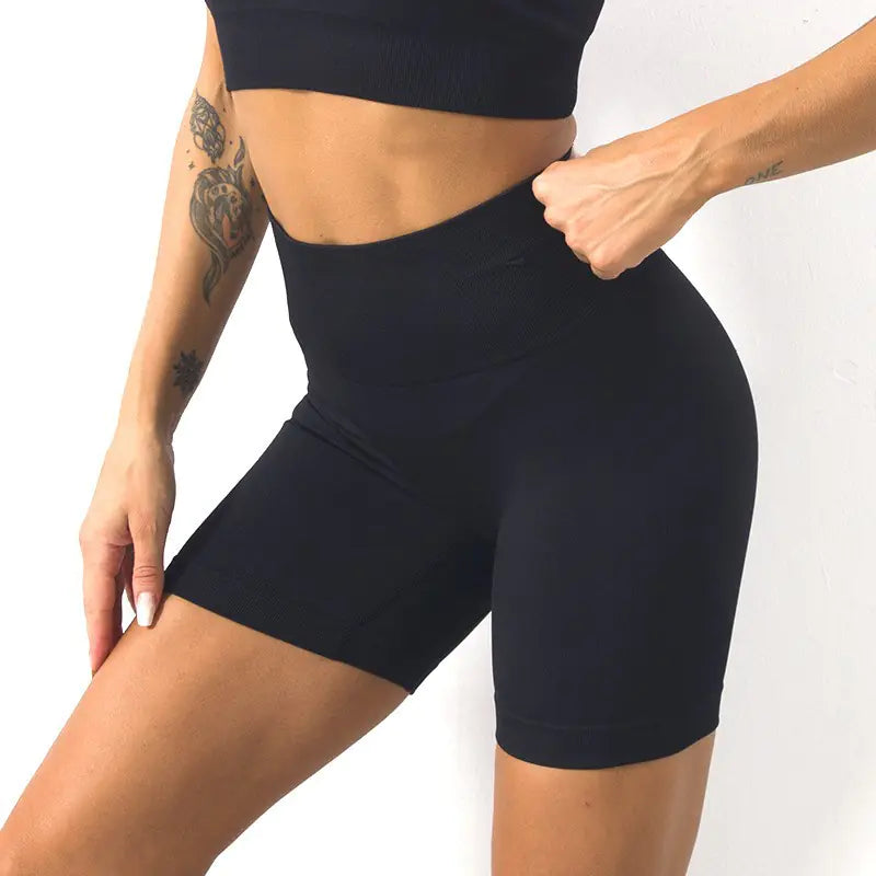 High-Waist Seamless Yoga Pants for Women Fitness Shorts